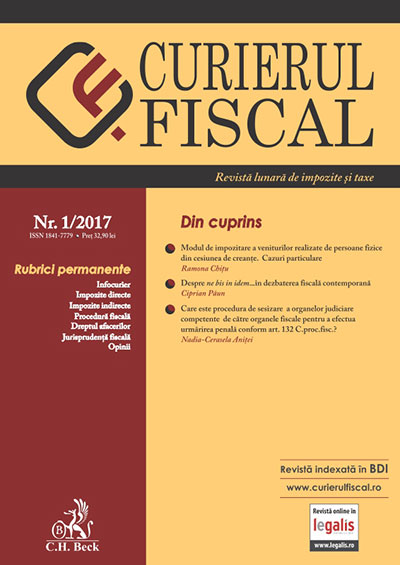 Revista Curierul fiscal - noul format legalis