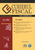Revista Curierul fiscal nr. 4/2015